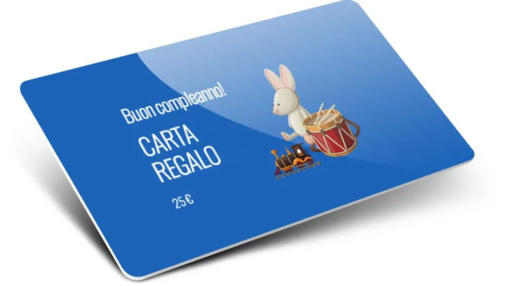 Tessere regalo in PVC in negozi di giocattoli