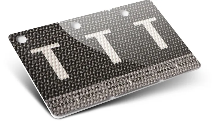 Tricard in plastica PVC